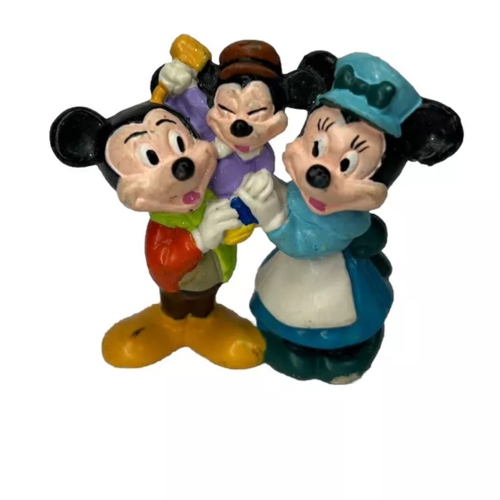 Vintage Applause Disney Mickey’s Christmas Carol PVC Mini Figure Mickey Minnie